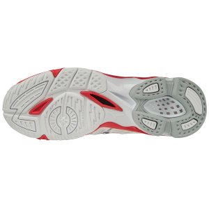 Mizuno Wave Voltage Mid Mens Volleyball Shoes Canada - White/Red